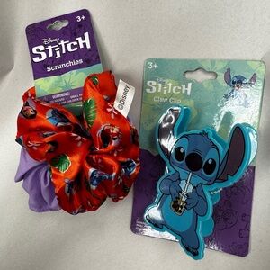 Disney Stitch Claw Hair Clip and Scrunchies and Set